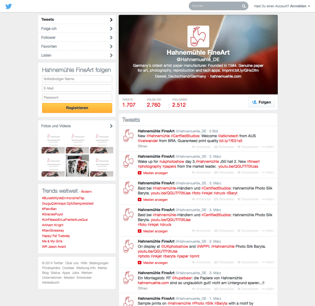 Twitter Hahnemühle