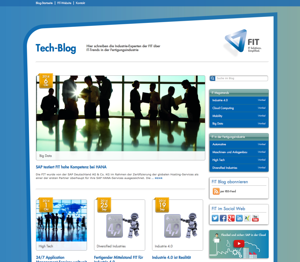 Tech-Blog für Industrie 4.0 gelauncht
