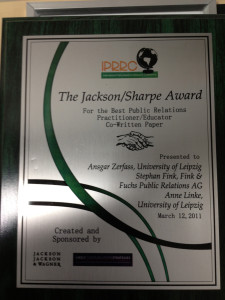 Jackson Sharpe Award Zerfass Fink Linke