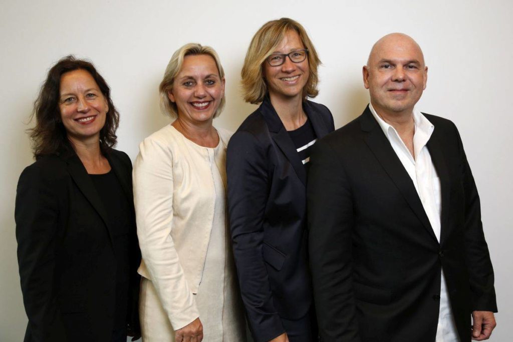 Das neue GPRA-Präsidium (v.l.): Alexandra Groß (Fink & Fuchs), Susanne Marell (Edelman.ergo), Christiane Schulz (Weber Shandwick), Thorsten Hebes (Serviceplan PR)