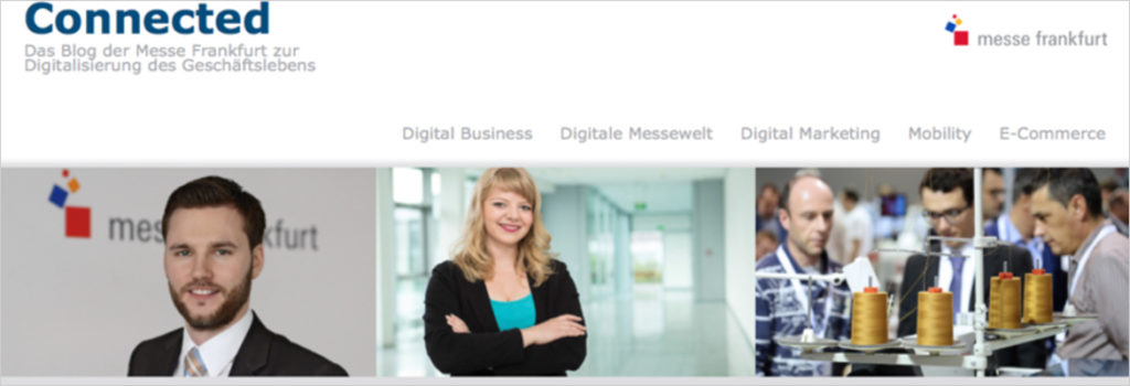 Content Marketing via Connected Blog Messe Frankfurt Digita Services