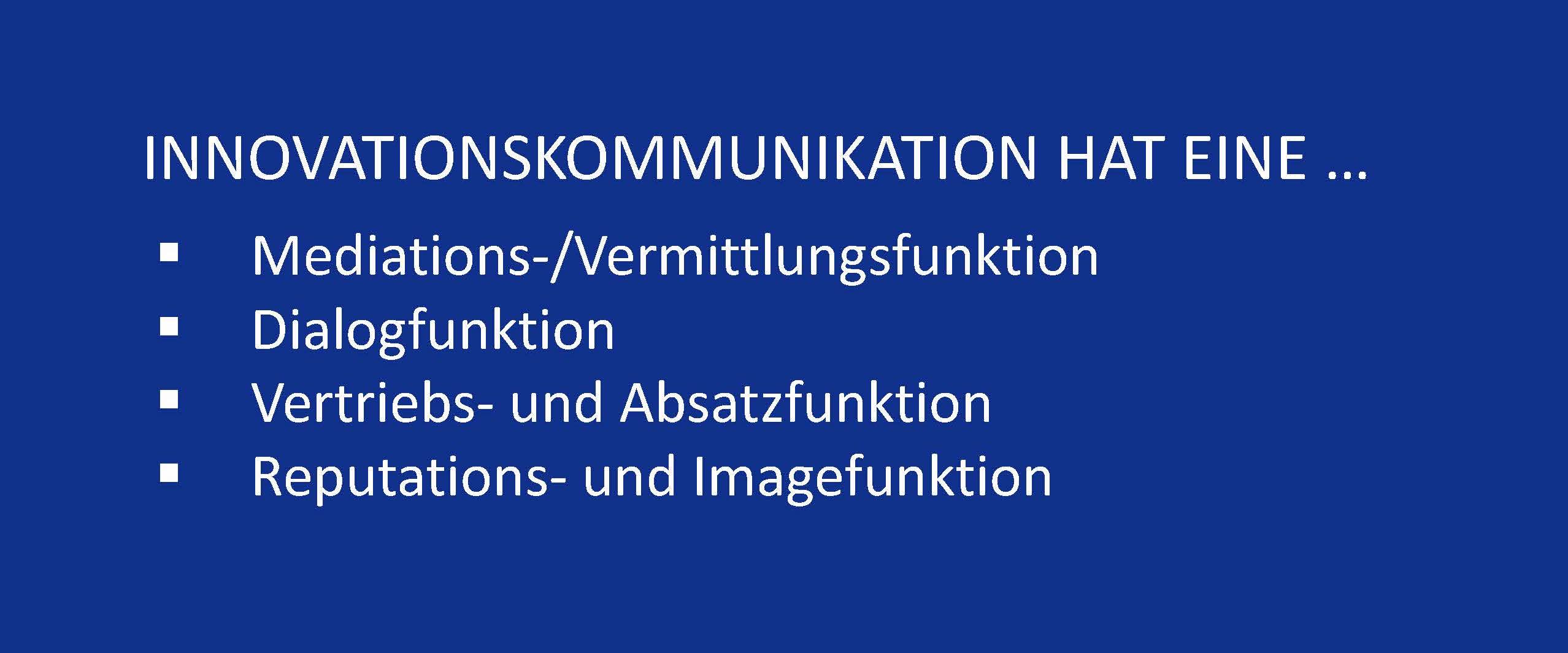 Innovationskommunikation ist eine Schlüsseldisziplin der Kommunikation